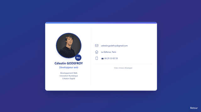 Tailwindcss | CV - Carte de visite
